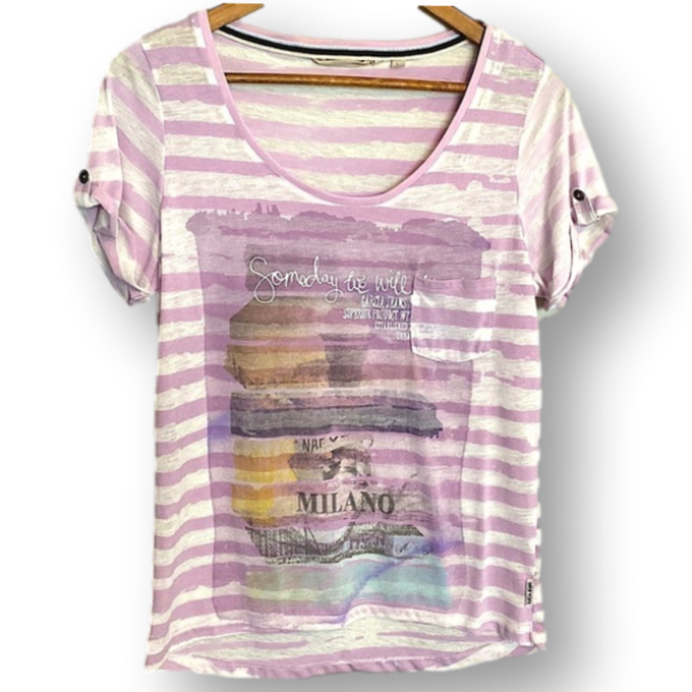 GARCIA Lavender too. Striped, pretty graphics on front.